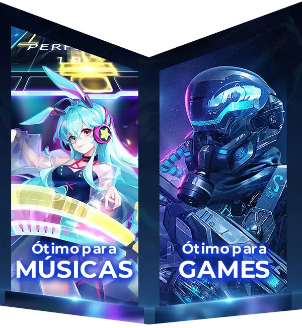 ótimo para músicas e para games